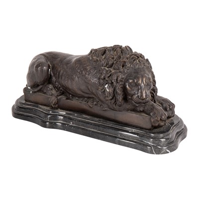Lot 148 - After Isidore Jules Bonheur (French, 1827–1901), bronze of a recumbent lion