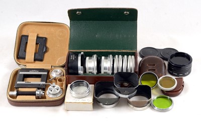 Lot 177 - Rolleiflex RIII Bayonet Lens Hood & Filter Set.