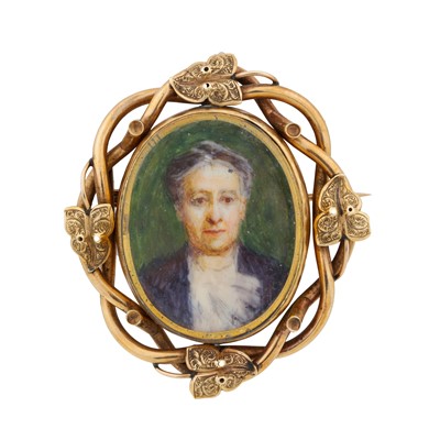 Lot 6 - A swivel memorial brooch