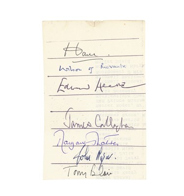 Lot 411 - British Prime Ministers.