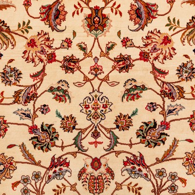 Lot 40 - A very fine part silk Tabriz carpet, north-west Persia