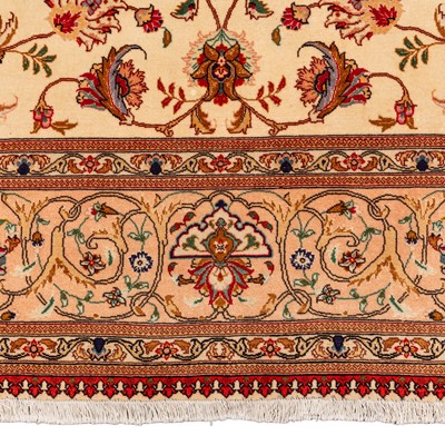 Lot 40 - A very fine part silk Tabriz carpet, north-west Persia