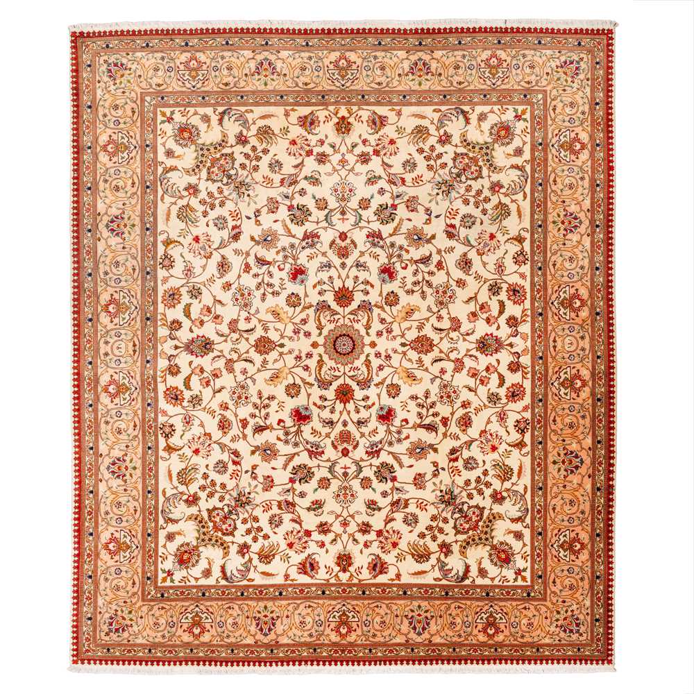 Lot 40 - A very fine part silk Tabriz carpet, north-west Persia