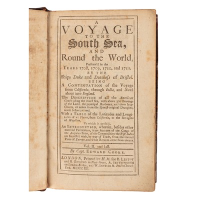 Lot 138 - Cooke. Voyage to the South Sea, 2 vol. 1712