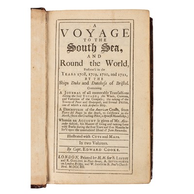 Lot 138 - Cooke. Voyage to the South Sea, 2 vol. 1712