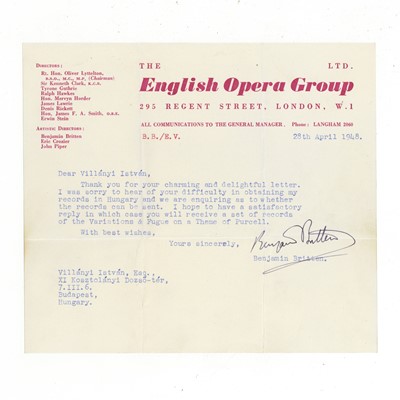 Lot 333 - Britten (Benjamin)