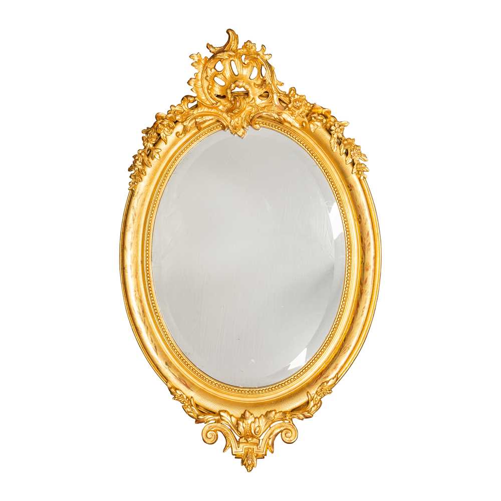 Lot 84 - A giltwood and gesso wall mirror, second half of the 19th century