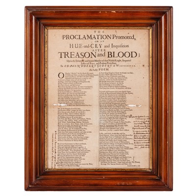 Lot 59 - Murder of Sir Edmund Berry Godfrey: two broadsheets