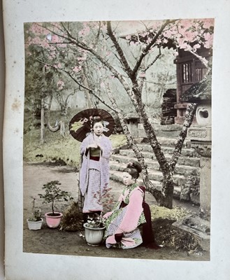 Lot 72 - Mizonutype Cover on an Album of Hand-Coloured & Other Photographs of Japan.