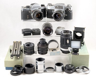 Lot 119 - Extensive Miranda Camera & Lens Outfit.