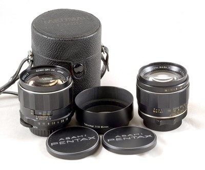 Lot 310 - Two Pentax 85mm f1.8 Protrait Lenses.