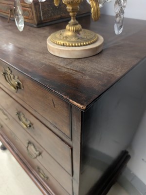 Lot 36 - A George II walnut chest on stand