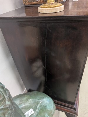 Lot 36 - A George II walnut chest on stand