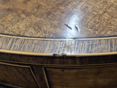 Lot 16 - A George III satinwood and rosewood drum table