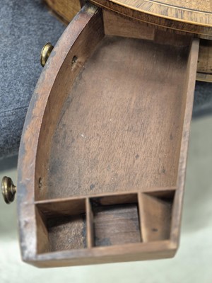 Lot 16 - A George III satinwood and rosewood drum table