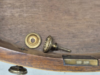 Lot 16 - A George III satinwood and rosewood drum table