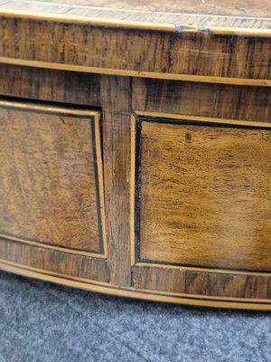 Lot 16 - A George III satinwood and rosewood drum table