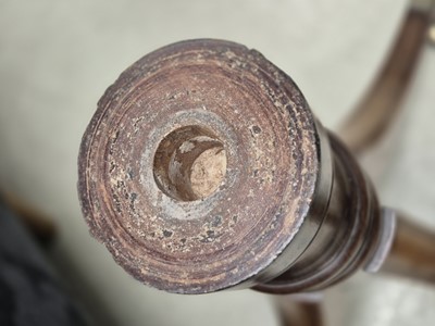 Lot 16 - A George III satinwood and rosewood drum table