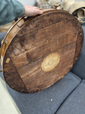 Lot 16 - A George III satinwood and rosewood drum table