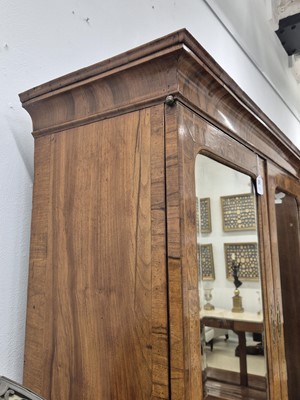 Lot 27 - An early 18th Century George I period walnut feather banded bureau bookcase