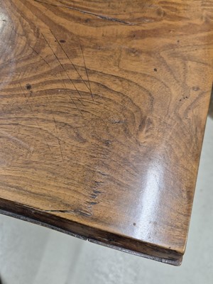 Lot 27 - An early 18th Century George I period walnut feather banded bureau bookcase