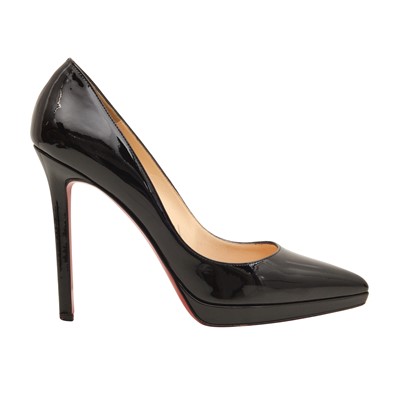 Lot 343 - Christian Louboutin Black Pigalle Plato 120 - Size 38