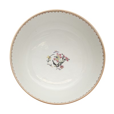 Lot 62 - A Chinese famille-rose 'figurative' punch bowl, Qing dynasty, Yongzheng / Qianlong period