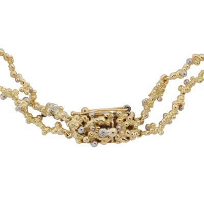Lot 254 - Charles De Temple | A 'Caviar' necklace, bracelet, and earring suite