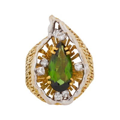 Lot 249 - Charles De Temple | A tourmaline and diamond ring