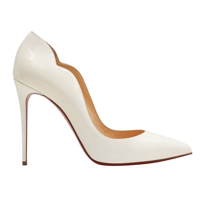 Lot 345 - Christian Louboutin White Hot Chick 100 - Size 39.5