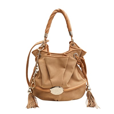 Lot 415 - Lancel Beige Brigitte Bardot Bucket Bag