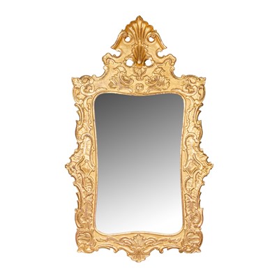 Lot 61 - A George II style giltwood wall mirror