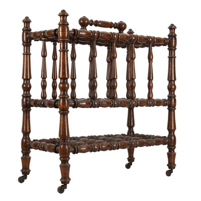 Lot 221 - A Regency style faux bamboo canterbury