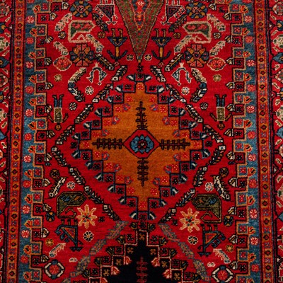 Lot 64 - A fine Qashqai Kashkuli runner, south-west Persia