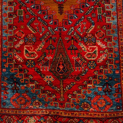 Lot 64 - A fine Qashqai Kashkuli runner, south-west Persia
