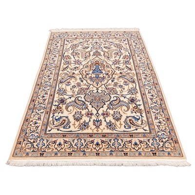 Lot 8 - A fine part silk Nain rug, central Persia