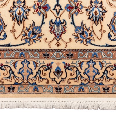 Lot 8 - A fine part silk Nain rug, central Persia