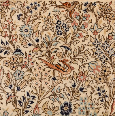 Lot 49 - A fine part silk Qum rug, central Persia