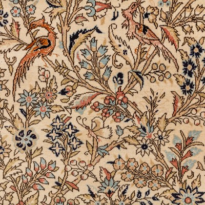 Lot 49 - A fine part silk Qum rug, central Persia