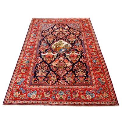 Lot 86 - A fine antique Kashan prayer rug, central Persia