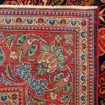 Lot 86 - A fine antique Kashan prayer rug, central Persia