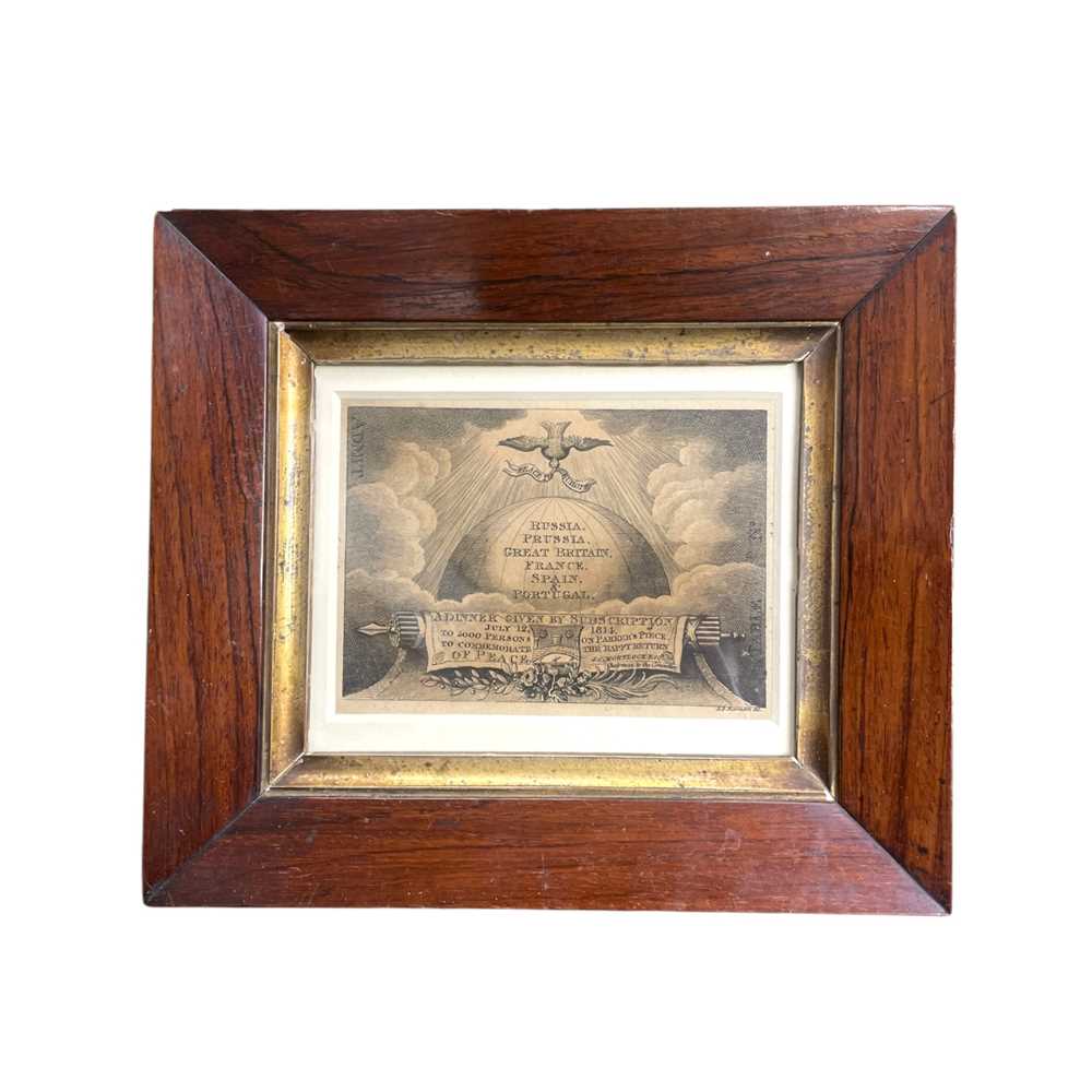 Lot 48 - Ephemera, including: ‘A dinner given by subscription July 12, 1814’