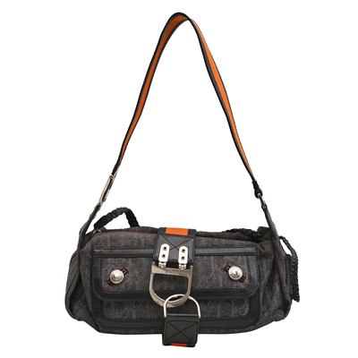 Lot 340 - Christian Dior Black Flight Shoulder Bag