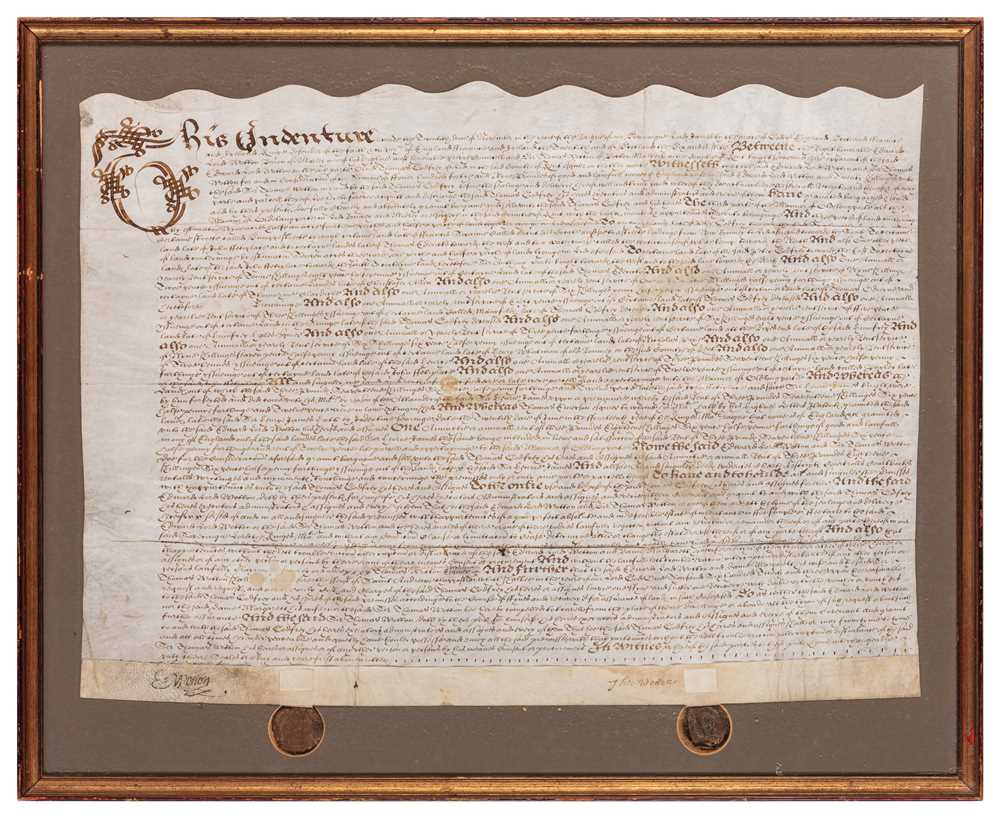 Lot 54 - Indenture from the reign of James II