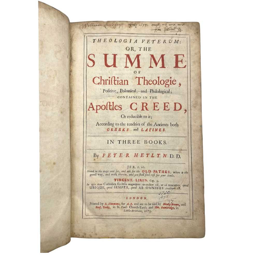 Lot 21 - Heylyn (Peter) Two works