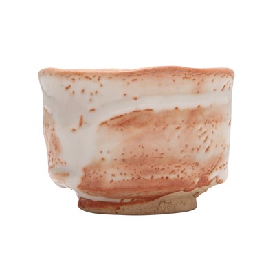 Lot 30 - A Japanese Shino ware sake cup (guinomi), 20th - 21st century