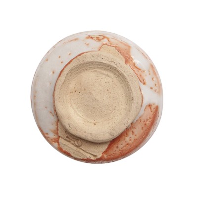 Lot 30 - A Japanese Shino ware sake cup (guinomi), 20th - 21st century