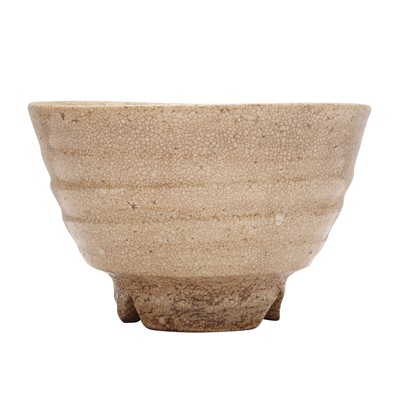 Lot 26 - A Japanese Hagi ware tea bowl (chawan), Edo - Meiji period