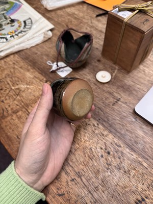 Lot 27 - λ A Japanese Seto ware tea caddy (chaire), Edo-Meiji period