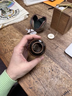 Lot 27 - λ A Japanese Seto ware tea caddy (chaire), Edo-Meiji period